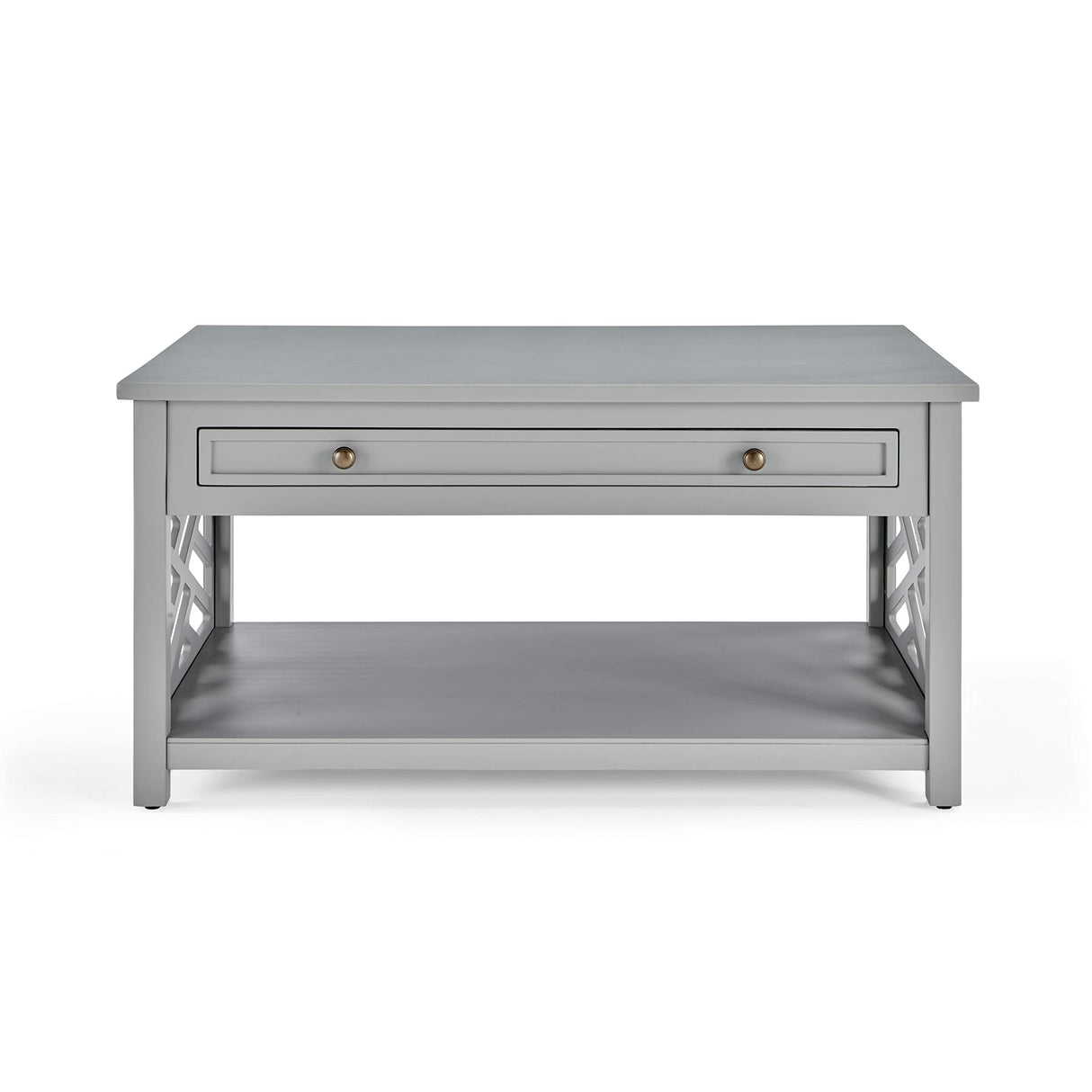 Alaterre Furniture Coventry 36" W Wood Coffee Table with 1-Drawer, Gray