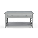 Alaterre Furniture Coventry 36" W Wood Coffee Table with 1-Drawer, Gray