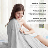 Cooling Comforter Queen, Cold Touch Fabric Absorbs Body Heat, Double-Sided Cool