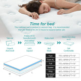 Memory Foam Twin Size Mattress Topper, Gel Twin Mattress Pad with Deep Pocket