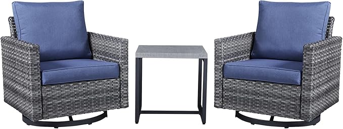 Outdoor Couch Patio Furniture: Wicker Patio Sofa with Deep Seat High Back