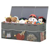 Large Toy Box Chest with Mesh Pockets, Kids Toy Storage Organizer Bakest Box, Foldable