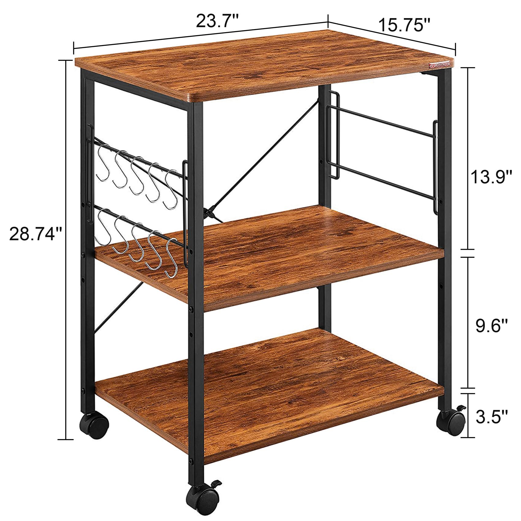 Kitchen Stand Microwave Cart 23.7'' for Small Space