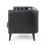 Holasek Love Seats, Midnight + Brown