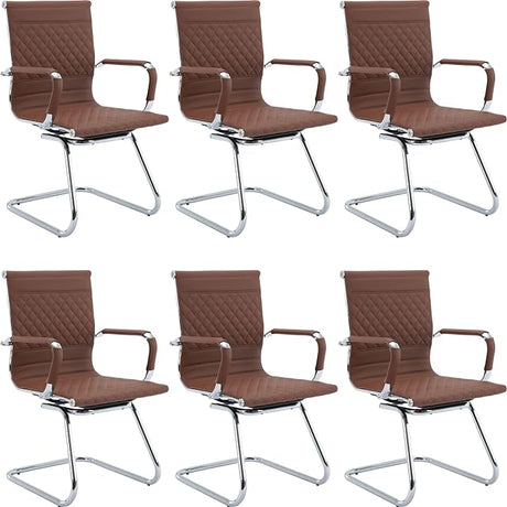 Office Guest Chairs Reception Chairs Waiting Room Chairs Set of 6 Conference Room