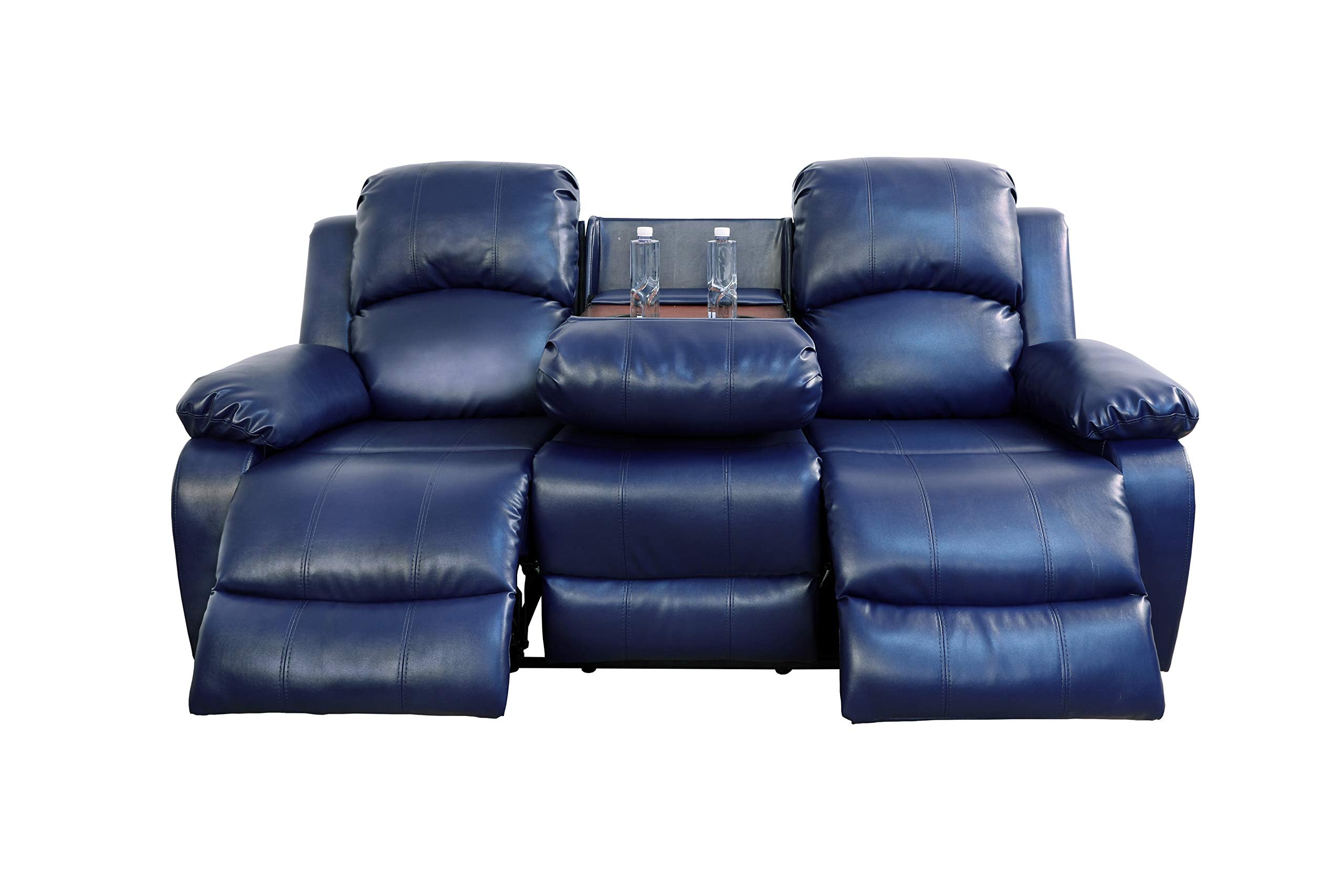 Bonded Leather Recliner Sofa Set 3 PCS Motion Sofa Loveseat Recliner Sofa Recliner Couch Manual