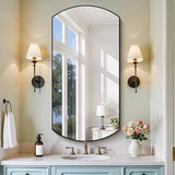 30x60 Inch Black Oval Bathroom Mirror