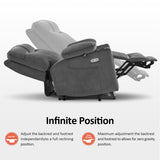 Lay Flat Dual Motor Power Lift Recliner Chair Sofa with Massage