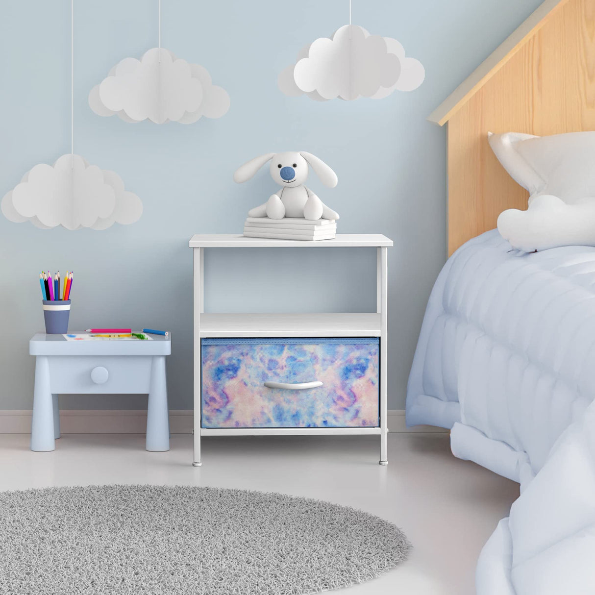 Nightstand with 3 Drawers – Kids Bedside Furniture & Night Stand End Table