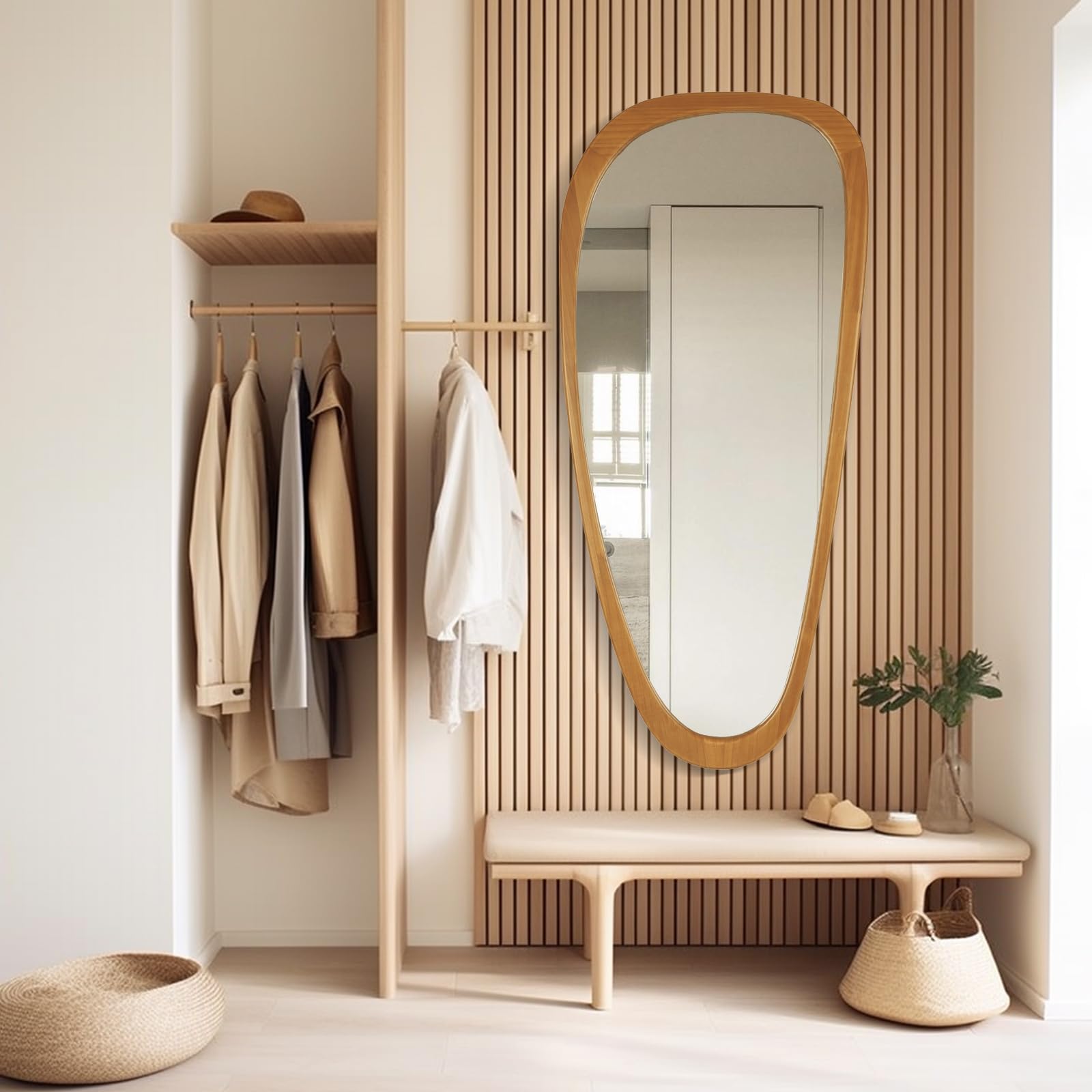 Asymmetrical Mirror, Irregular Mirror Full Length, Boho Wall Mirrors