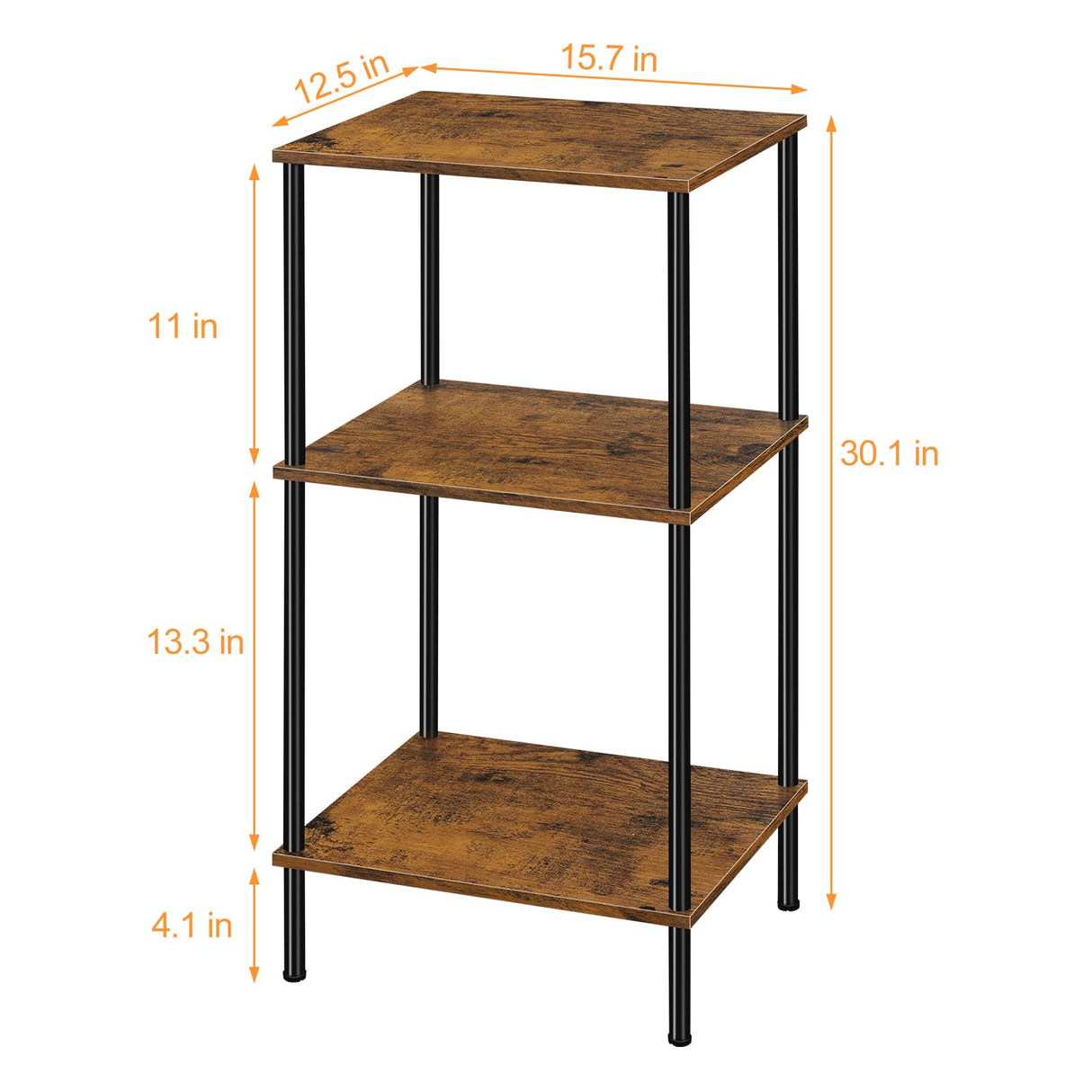 Tall Side Table 30 Inch Height Small Tall Bedside Table