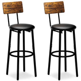 Bar Stools with Back, High Kitchen Barstools with Back, Counter Stools Bar Chairs