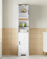 Tall Bathroom Cabinet with Lights, 66.9'' Narrow Bathroom Storage Cabinet