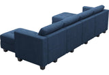 Reversible Storage Modular U-Shape Sectional Sofa Couch with Double Chaises Modular