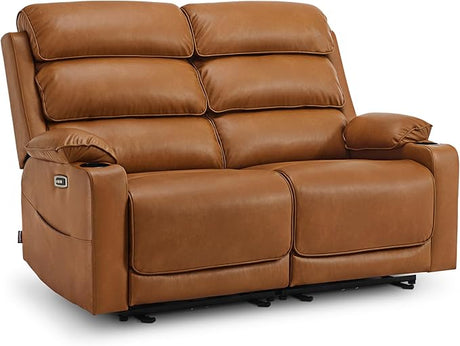 63.4" Oversize Power Reclining Loveseat Sofa with Adjustable Headrest