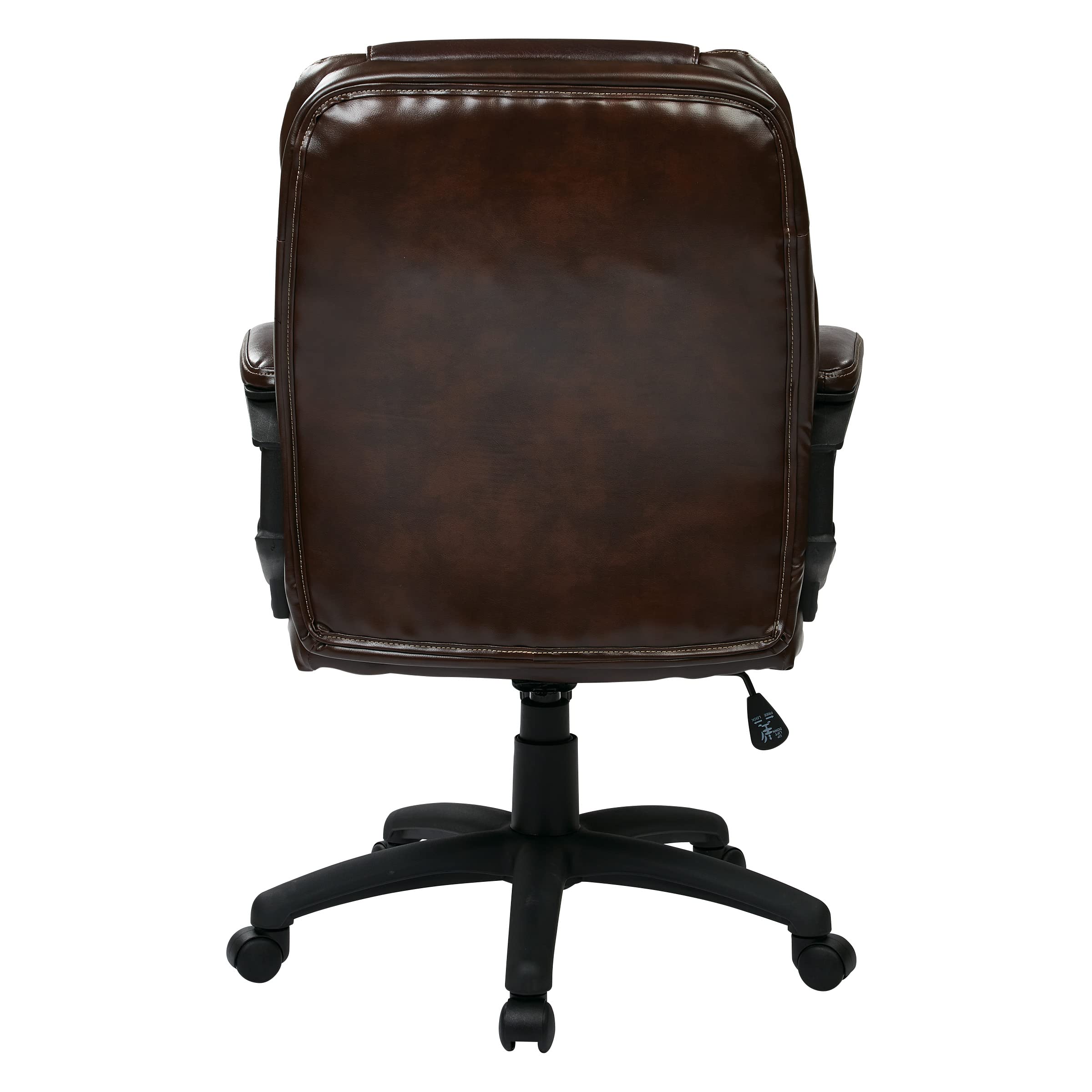 Faux Leather Manager's Office Chair with Lumbar Support