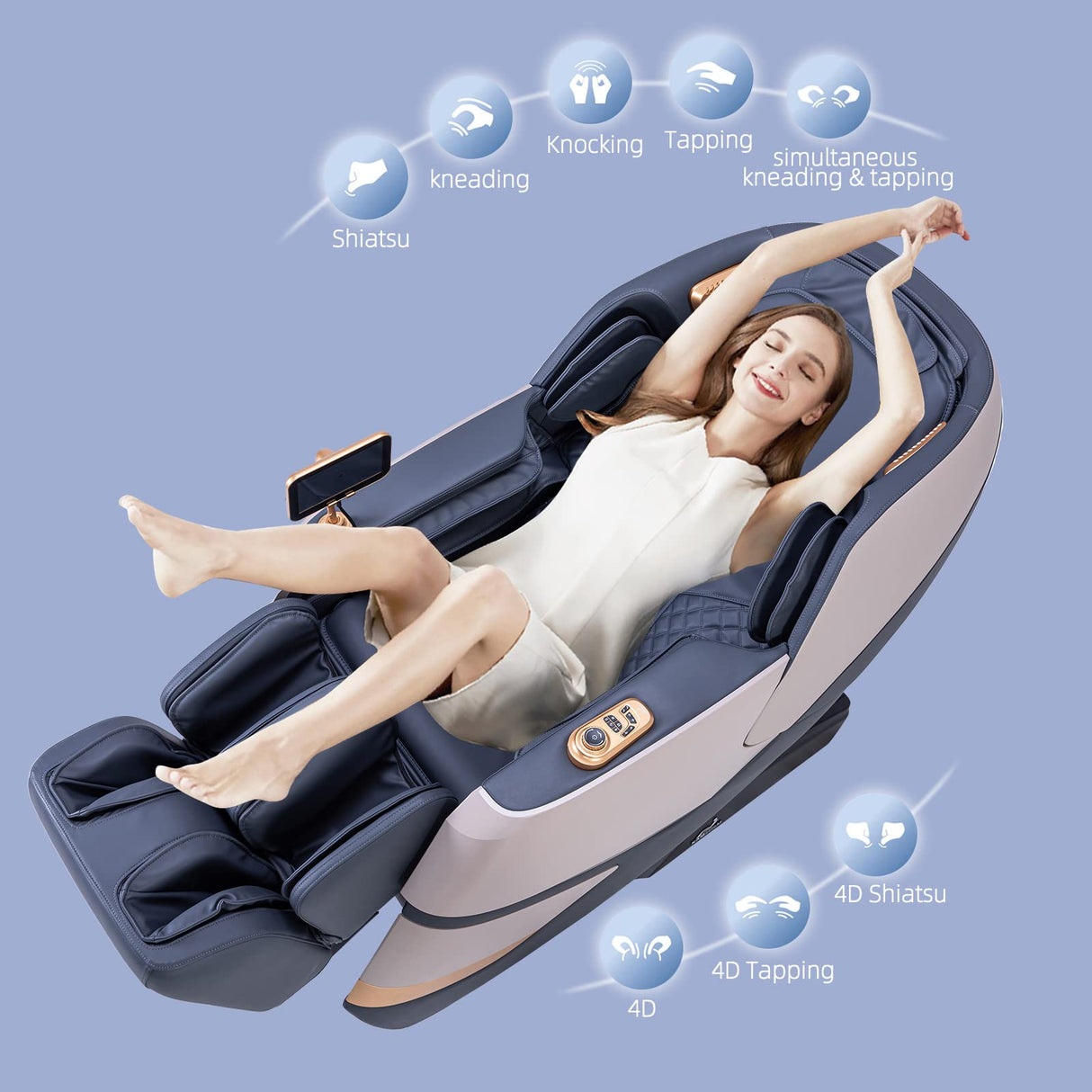 2024 4D Massage Chair, Full Body Recliner with Zero Gravity,