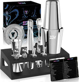 Cocktail Shaker Set: 12-Piece Mixology Bartender Kit Bar Set | 18oz & 28oz Boston Shaker