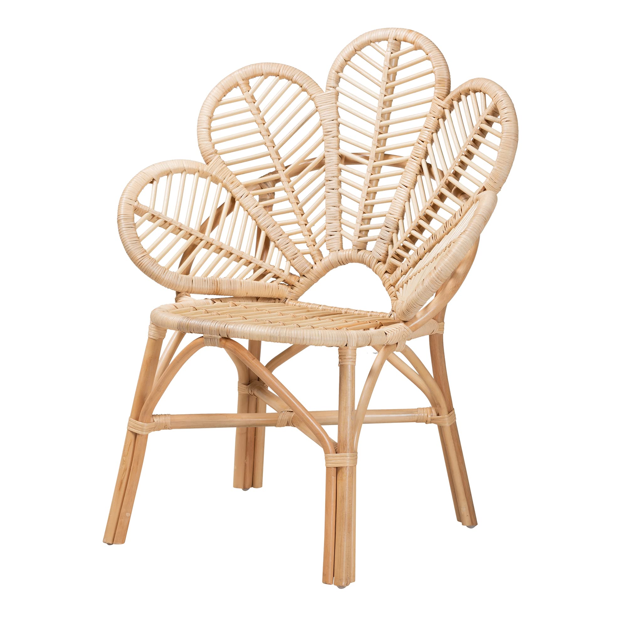 Bianca Natural Rattan Flower Chair, Large