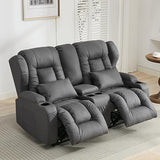 67" RV Loveseat Recliner Double Recliner RV Sofa & Console | Wall Hugger Reclining