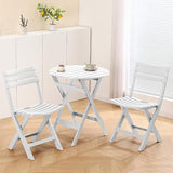Patio Bistro Set, 3 Piece Plastic Folding Bistro Set, Portable Outdoor Patio Table