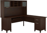 Somerset L Shaped Desk with Hutch