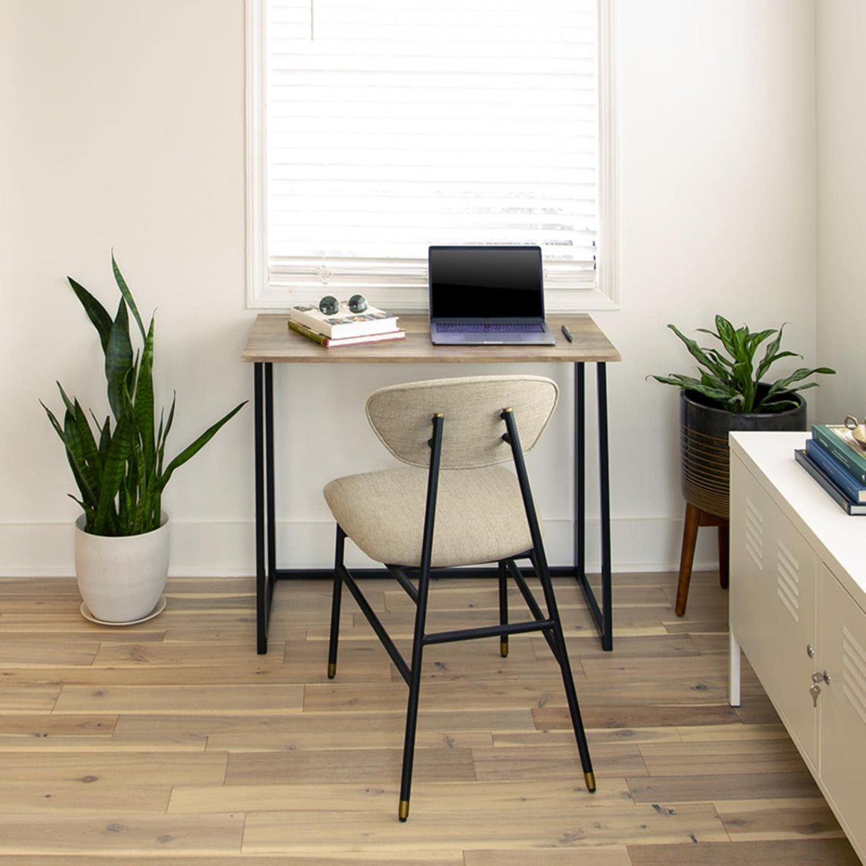 Walker Small Rustic Natural Home Office Folding Computer Desk - 36"