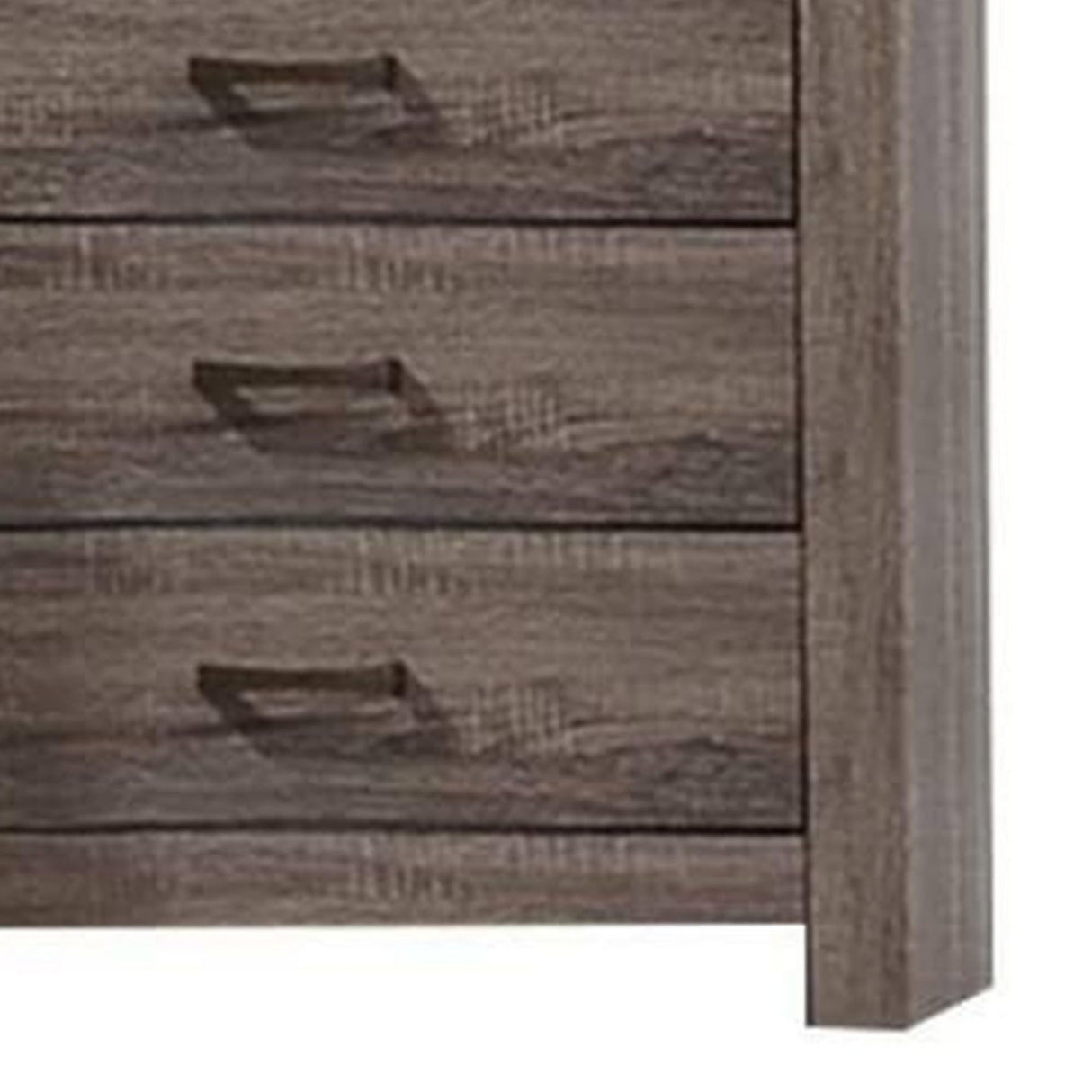 Soma 49 Inch Rustic 5 Drawer Tall Dresser Chest, Bar Handles