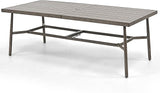 Patio Table for 8, Large Modern Rectangle Outdoor Dining Table