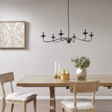 Brighton Farmhouse Metal Rustic 6-Light Chandelier - Traditional Dining Room Antique