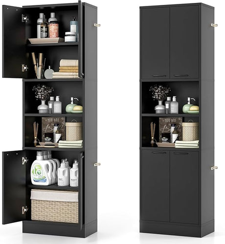 75" Tall Bathroom Storage Cabinet, Bathroom Floor Cabinet