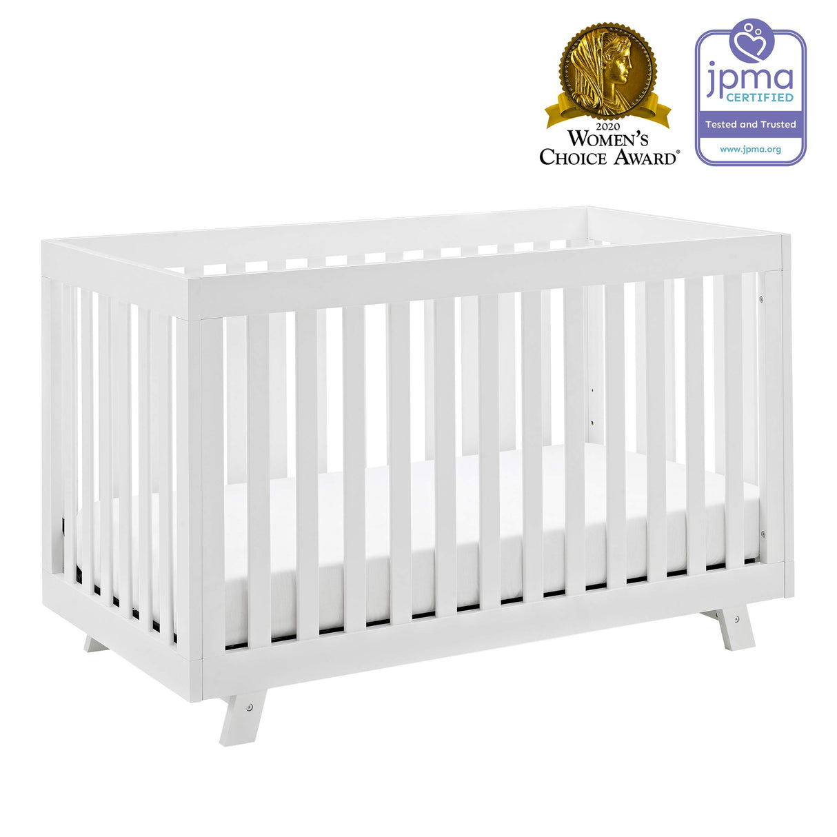 Beckett Convertible Crib (White) – Converts from Baby Crib to Toddler Bed and Daybed,