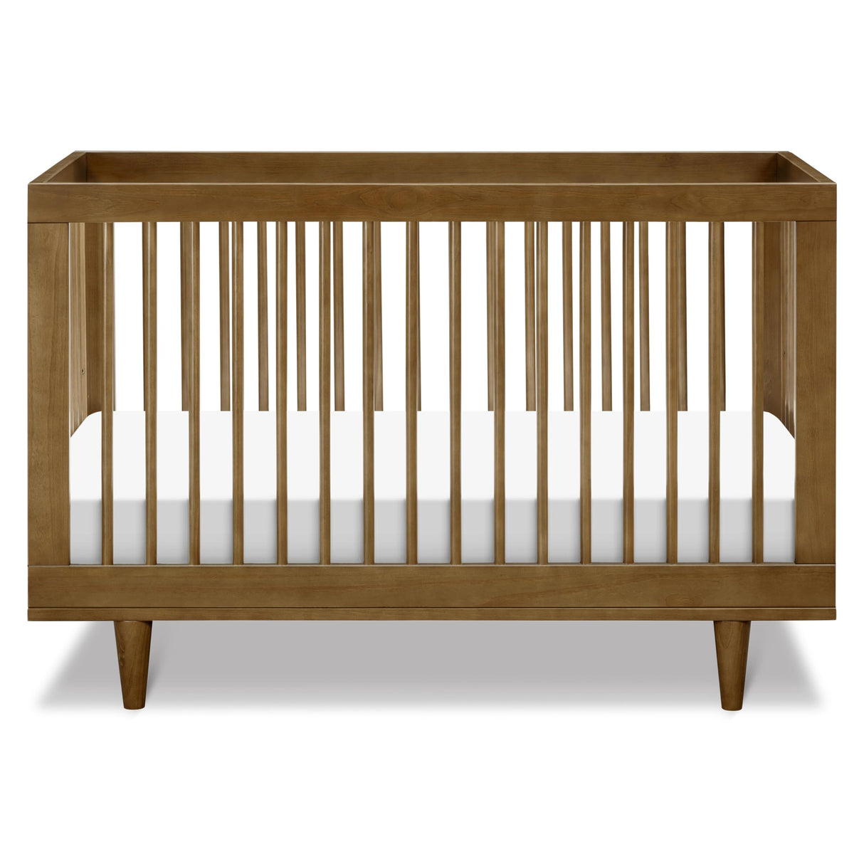 Marley 3-in-1 Convertible Crib in Walnut Finish and Walnut Legs,