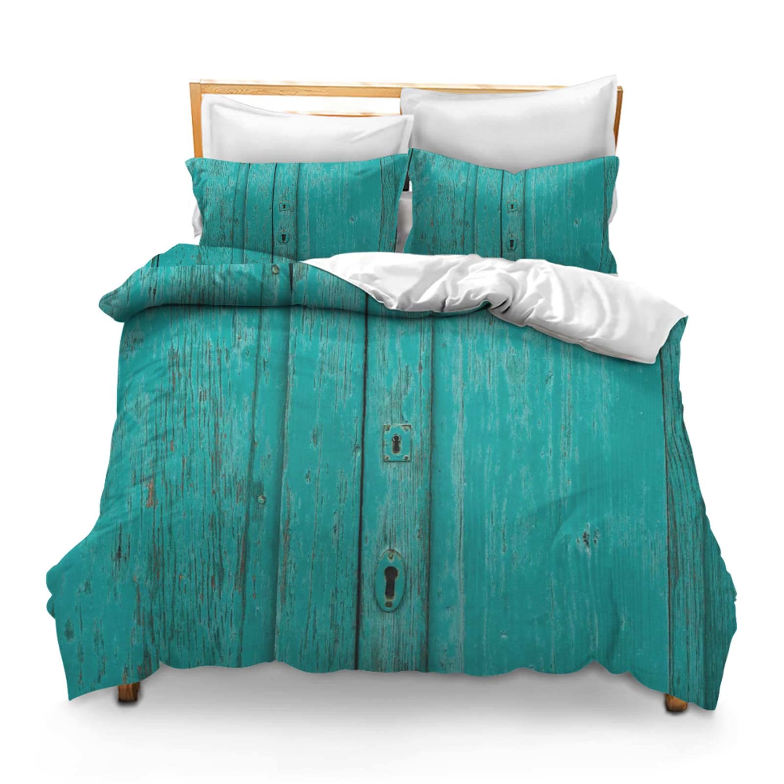 Printed Comforter Cover Set Twin Size Door Bedspread Room Decor for Kids Boys and Girls