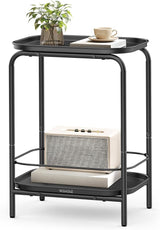 2-Tier Outdoor Table, Accent Side Table End Table, Small Tray Table