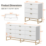 Modern Furniture set for Bedroom,One 9 Drawer Chest Storage with two 3 drawers set