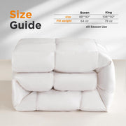 Down Comforter King Size, All Season Duvet Insert, Fluffy Feather Down Comforter