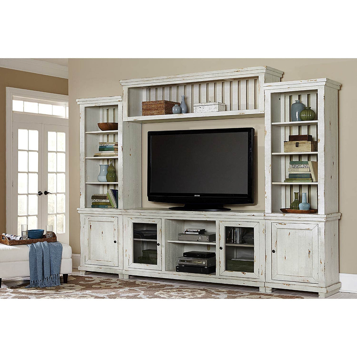 Furniture Willow Complete Entertainment Wall Unit White