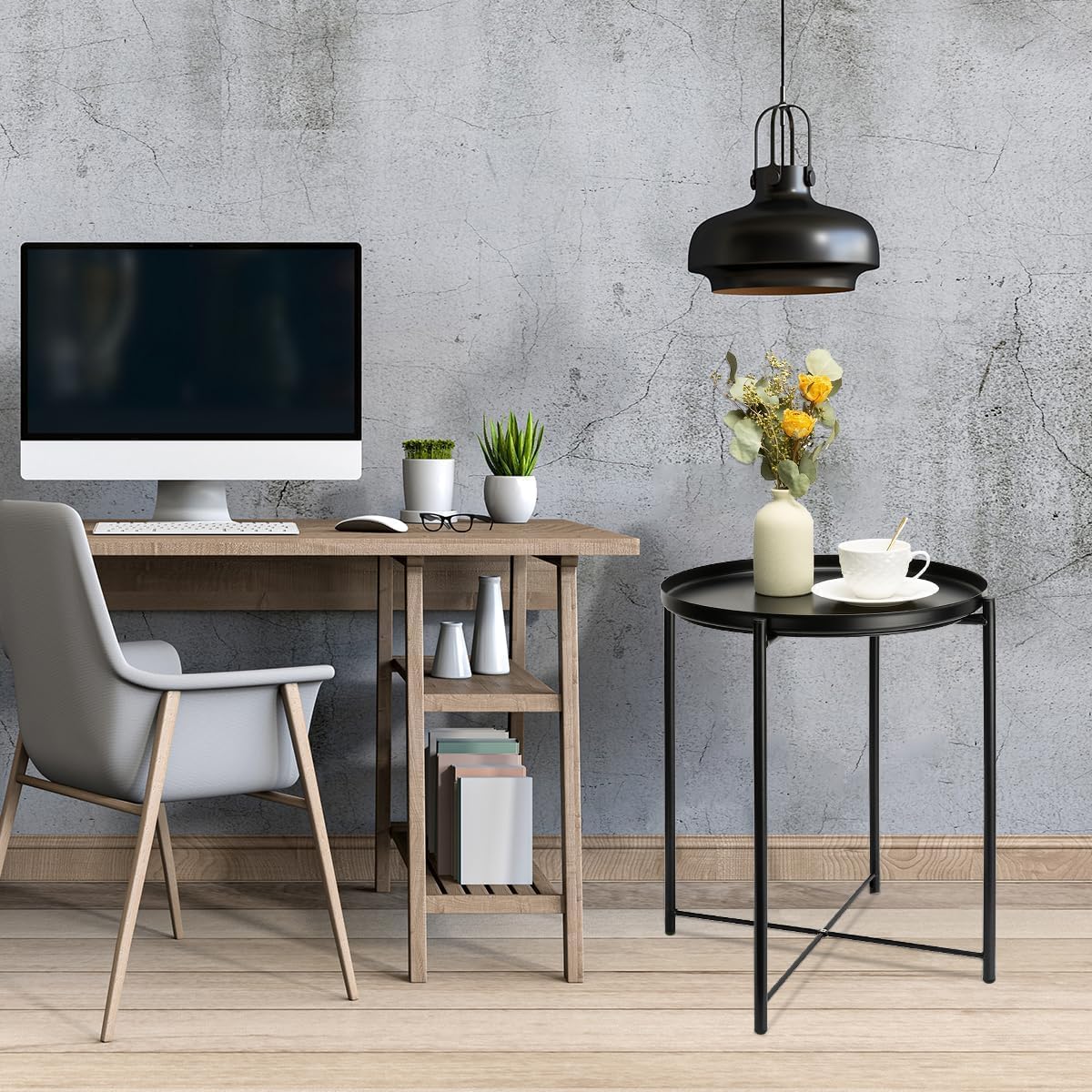 Round Metal Table (Black)