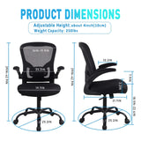 Ergonomic Office Desk Chair Breathable Mesh Swivel Computer Chair, Lumbar