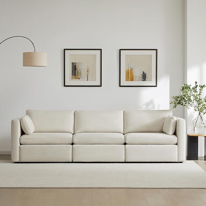 Oversized Modular Sectional Convertible Fabric Sofa Set, FSC Certified Extra Large Sectional Deep Seat Couch for Living Room