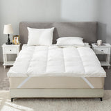 Down Feather Bed Mattress Topper,Down Matress Topper Cover with Straps