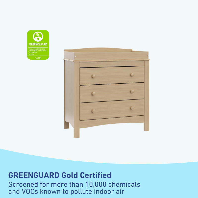 Noah 3 Drawer Chest with Changing Topper (Driftwood)