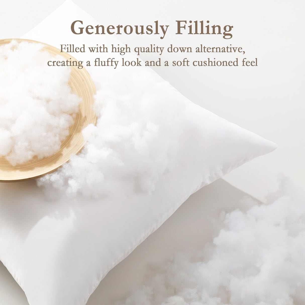 Throw Pillow Inserts, 18 x 18 Inch Square Form Sham Stuffer Set of 2
