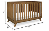 Otto 3-in-1 Convertible Crib in Walnut, Greenguard Gold Certified