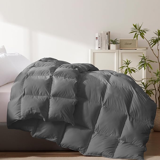 King Size Feather Comforter Filled with Feather & Down Fiber