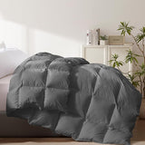 Feather and Down Fiber Comforter Queen Size - All Season White Queen Duvet Insert