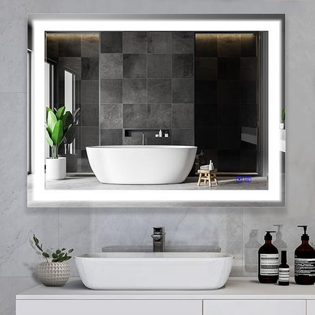 20"x28" Inch Led Mirror for Bathroom Front Lighted Smart Vanity Makeup Mirrors