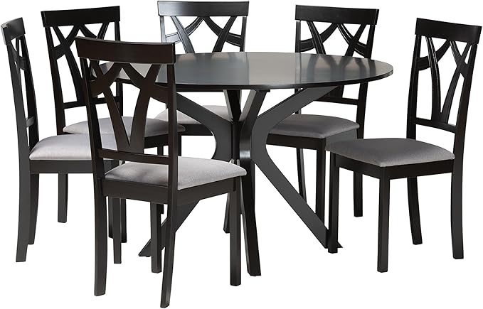 Luise Dining Set, 7-Piece, Grey