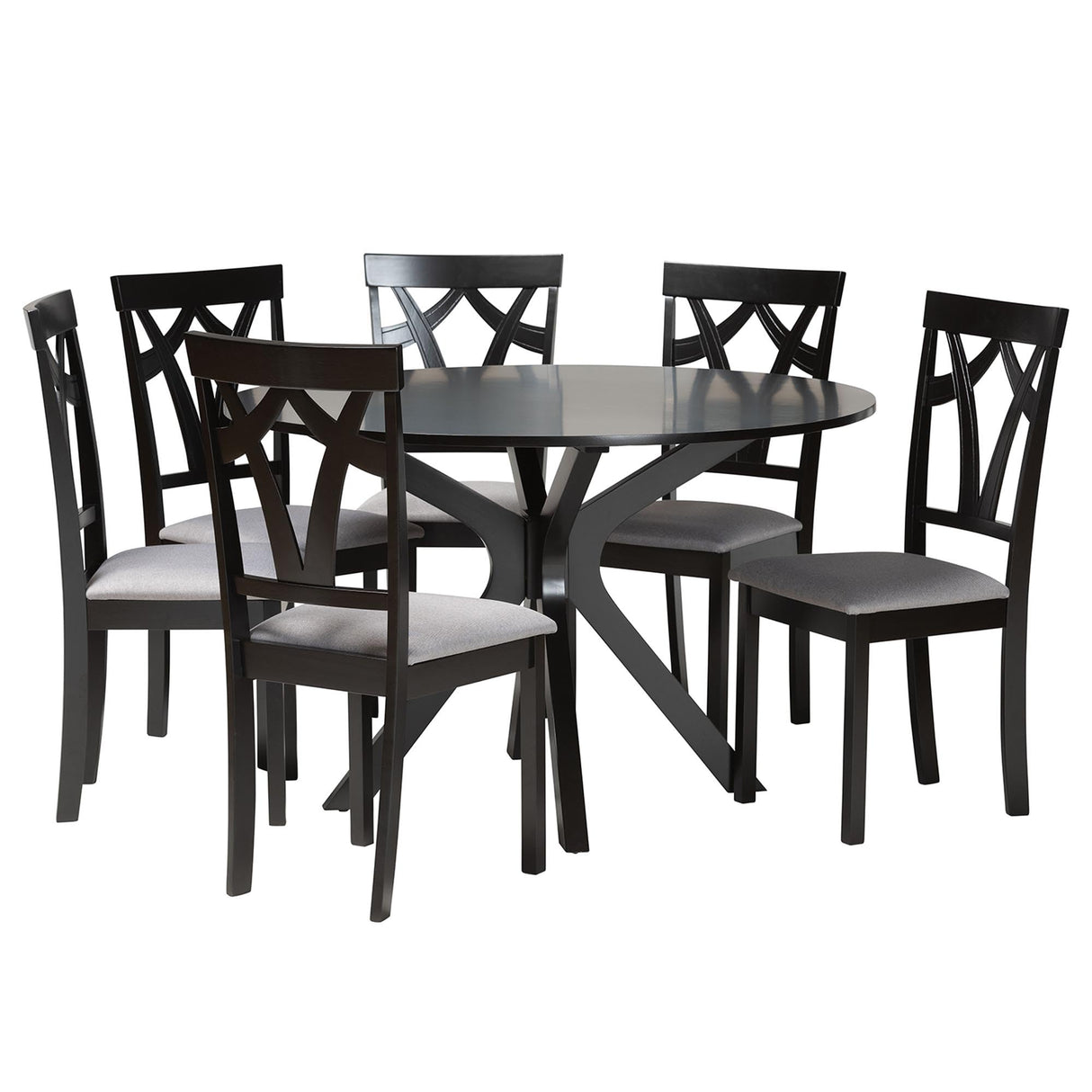 Luise Dining Set, 7-Piece, Grey